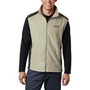 Columbia Mens Steens Mountain Fleece Vest, Tusk/Buffalo, 2X